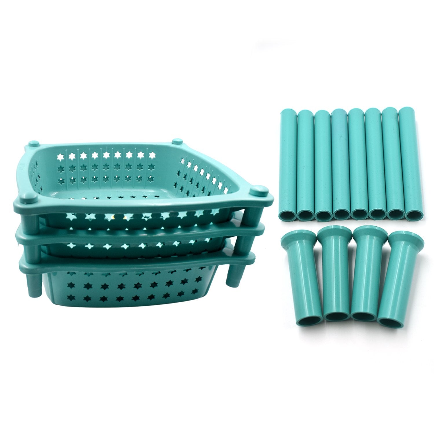 Rolling kitchen trolley with storage baskets Rolling kitchen trolley with storage baskets